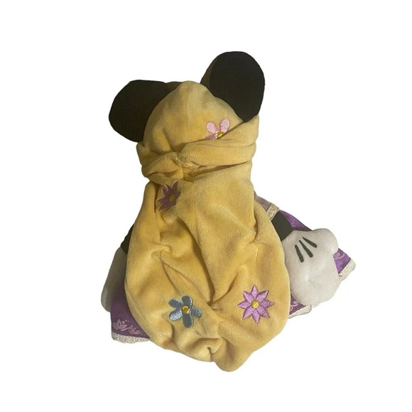 Plush Minnie Mouse Rapunzel Princess Disney Park14" w/Satin Dress Blond wig - Picture 3 of 12